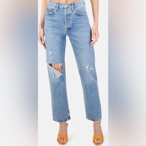 Agolde 90s Pinch Light Blue Straight Leg Jeans size 23